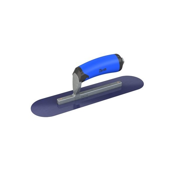 Blue Steel Pool Trowel - 12" x 3-1/2" with Comfort Wave Handle